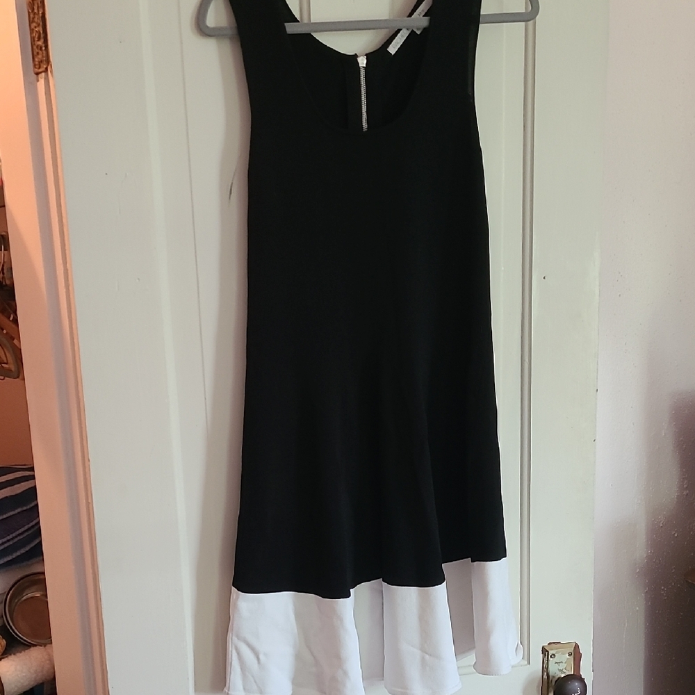 RACHEL Rachel Roy Black and White A-Line Dress, XL